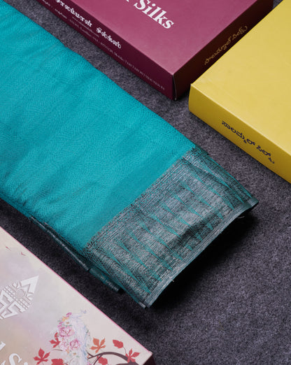 Beautiful Dark Brown Semi Raw Silk Saree With Fancy Border