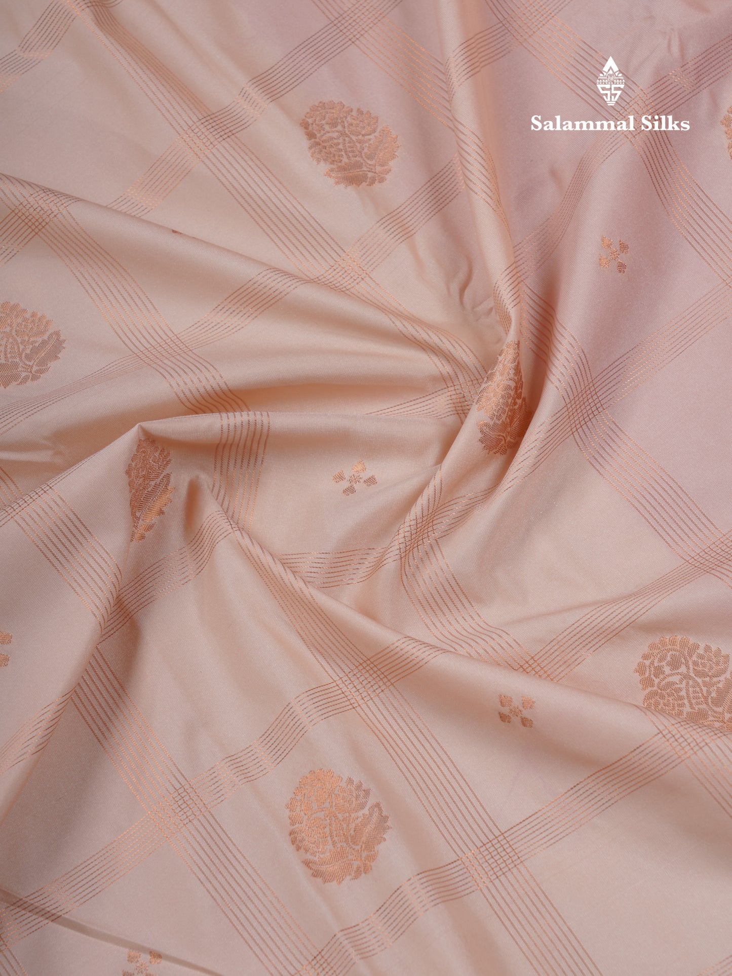 Light Chocolate Semi Silk Saree With Contrast Pink Rettapet Border