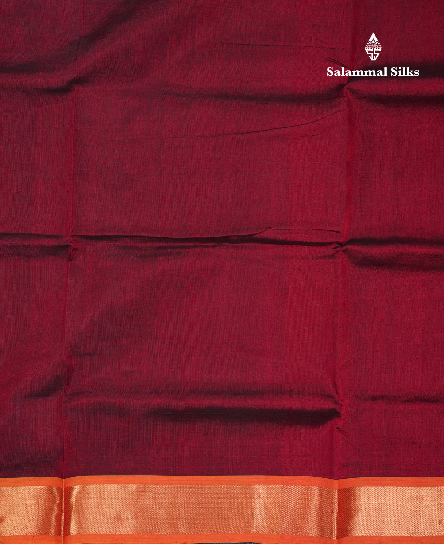 Dark Maroon Pure Silk Cotton Saree With Contrast Mustard Yellow Blouse