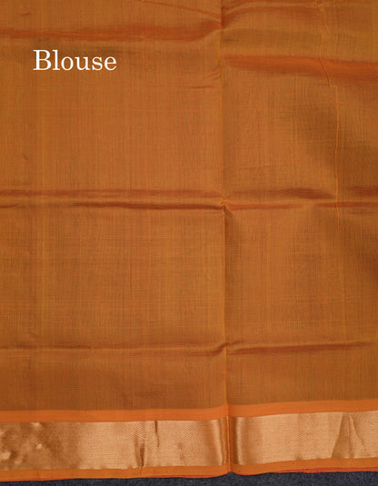 Dark Maroon Pure Silk Cotton Saree With Contrast Mustard Yellow Blouse