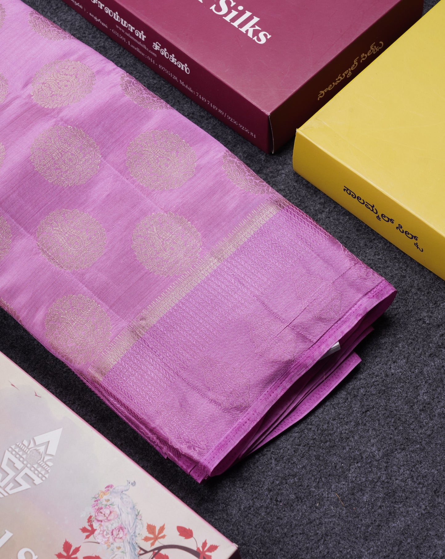 Beautiful Pink Shade Semi Raw Silk Saree With Fancy Border