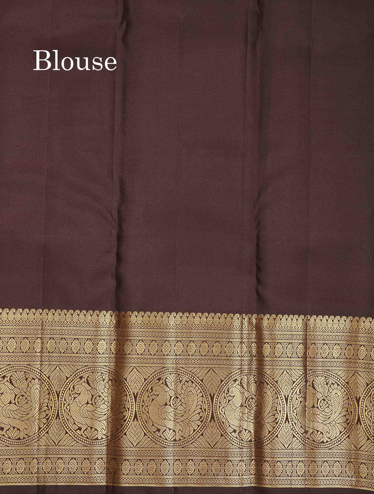 Pure Kanjivaram Silk Saree - Rust Orange Colour Body Vertical Vaira Oosi Lines With Butta & Contrast Dark Brown Long Border