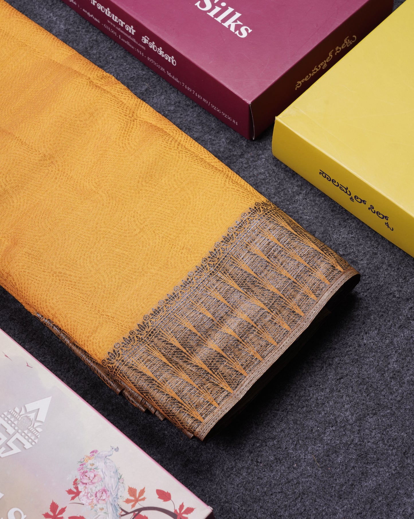 Beautiful Dark Brown Semi Raw Silk Saree With Fancy Border