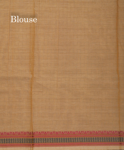 Sandal Beautiful Fancy Pure Cotton Saree With Small Maroon Border