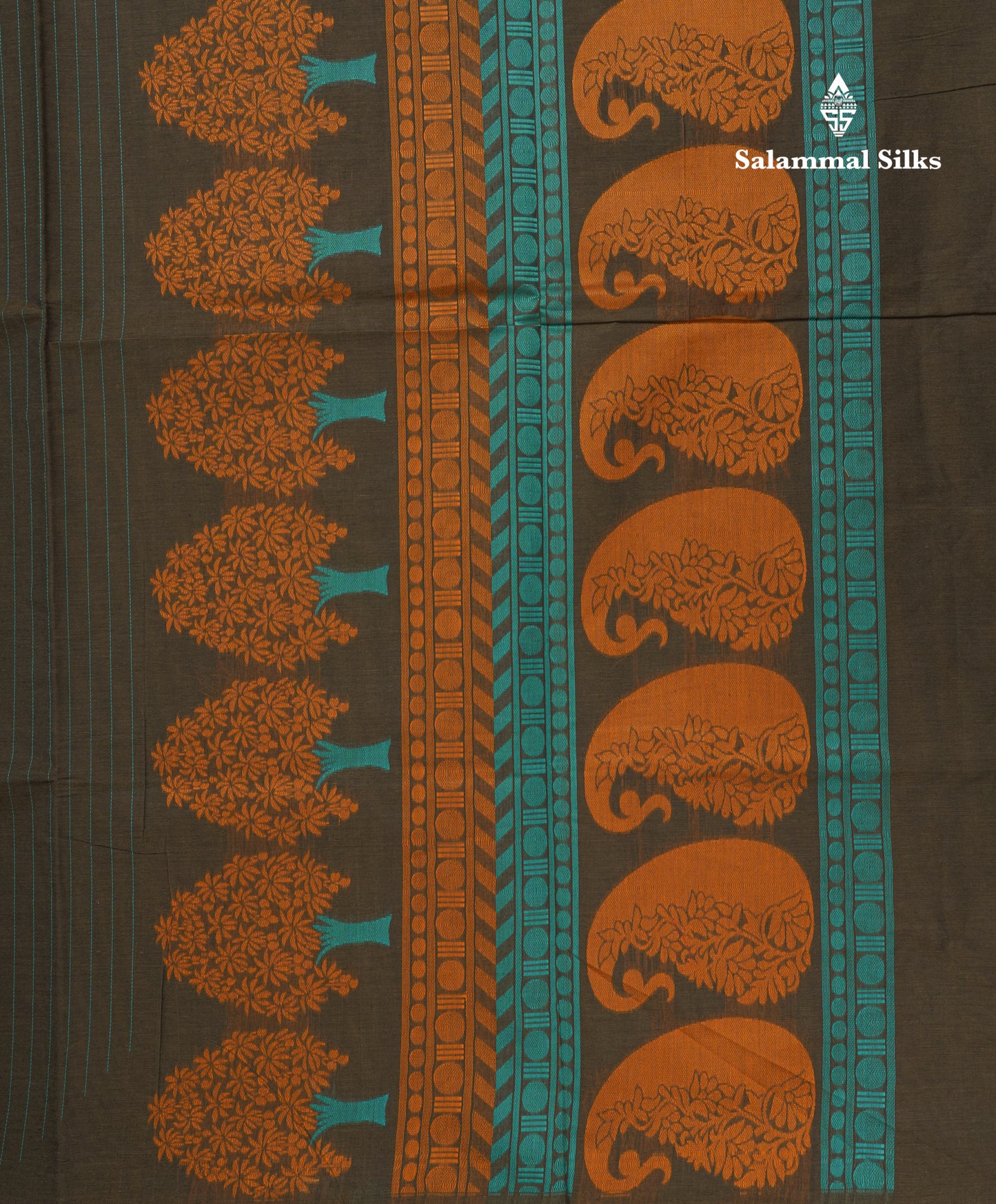 Olive Green Beautiful Fancy Pure Cotton Saree With Blouse