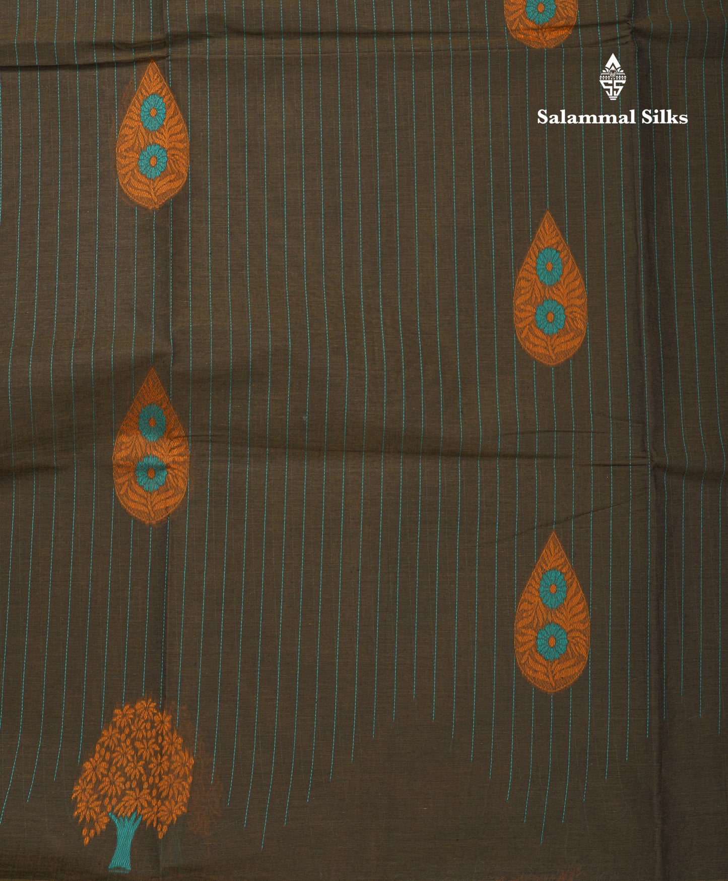 Olive Green Beautiful Fancy Pure Cotton Saree With Blouse