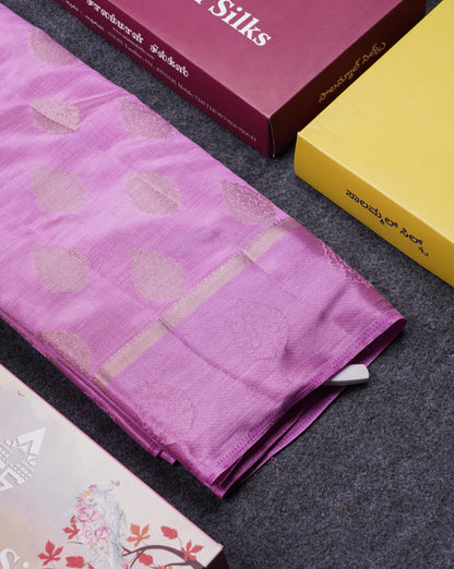 Beautiful Lavenser Semi Raw Silk Saree With Fancy Border
