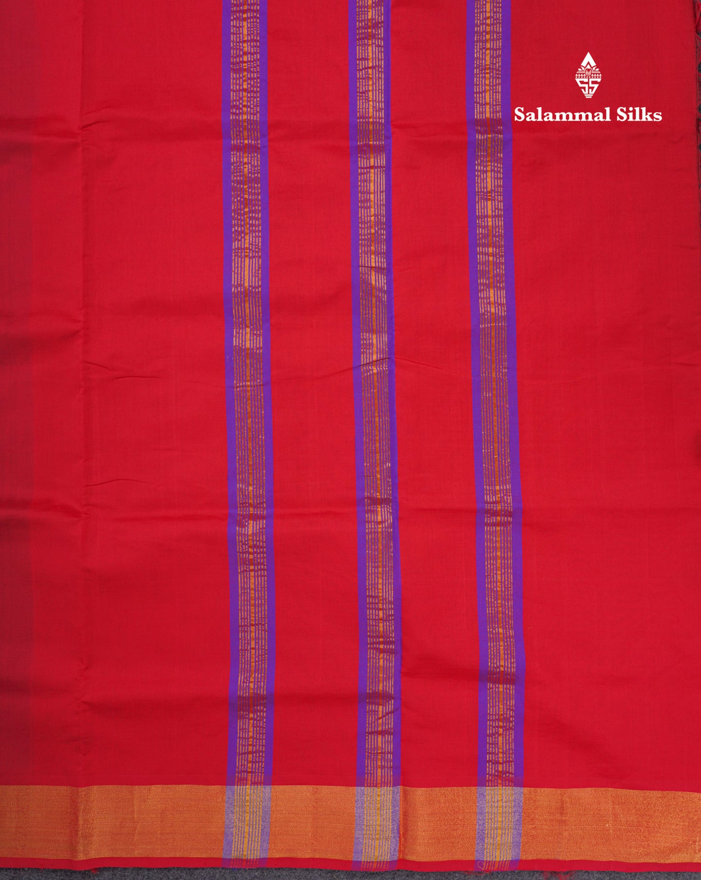 Beautiful Multicolour Colour Semi Silk Cotton Saree With Gold Zari Tissue Border