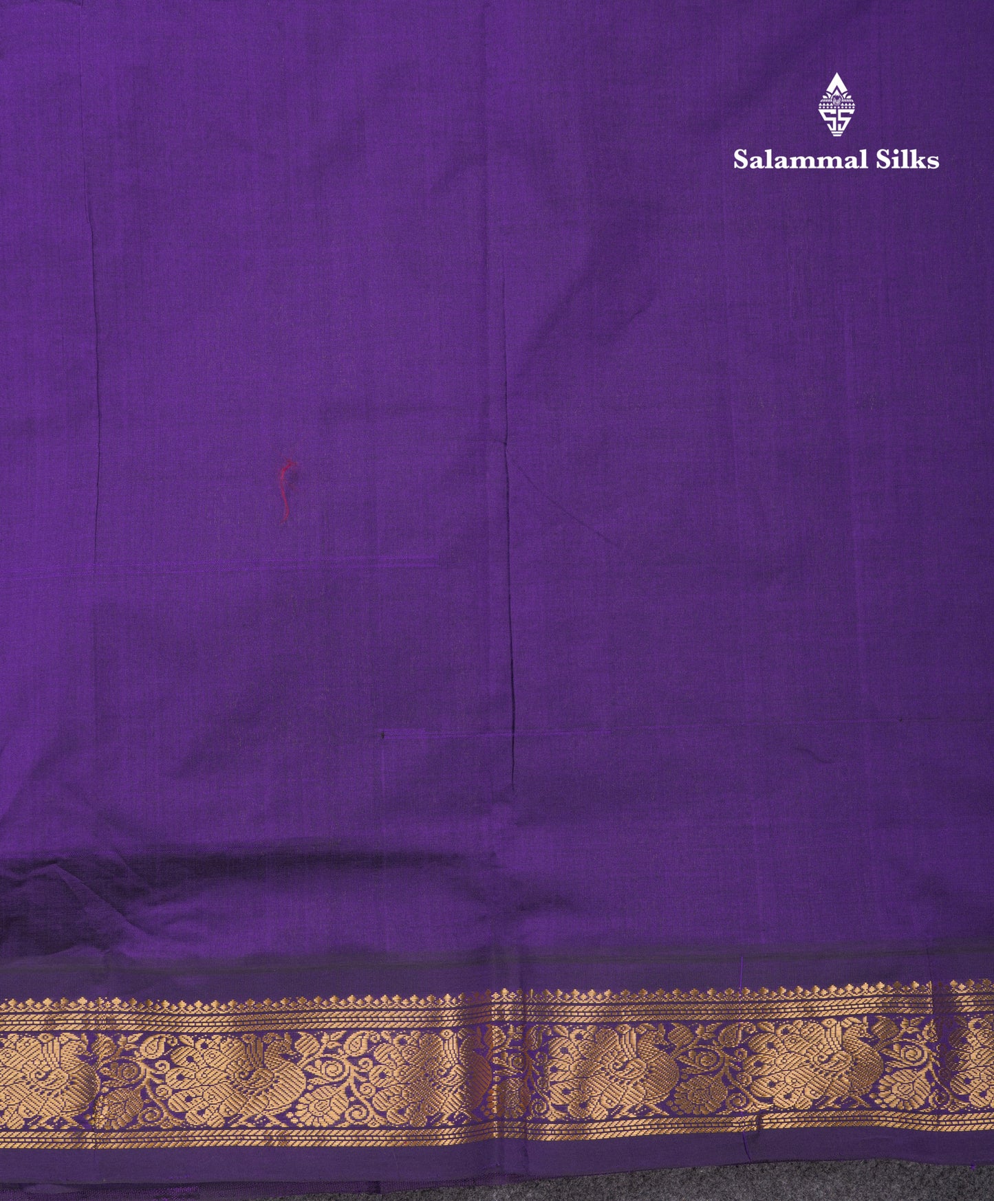 Magenta Pink  Beautiful Kattam Butta Semi Silk Cotton Saree With Violet Traditional Korvai Border