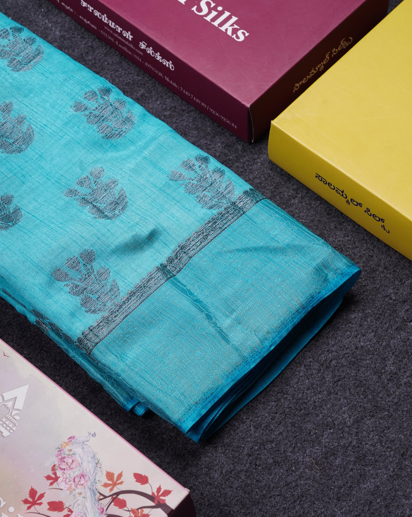 Beautiful Sky Blue Semi Raw Silk Saree With Fancy Border