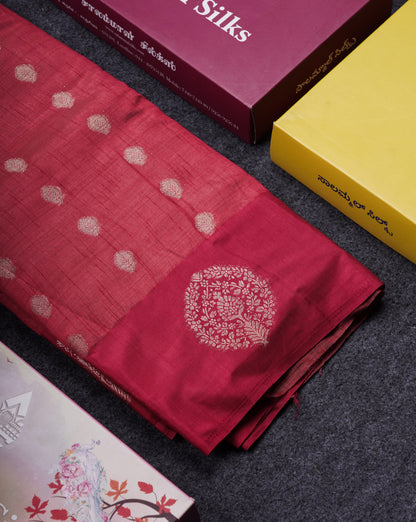 Beautiful Parrot Green Semi Tussar Saree With Fancy Border