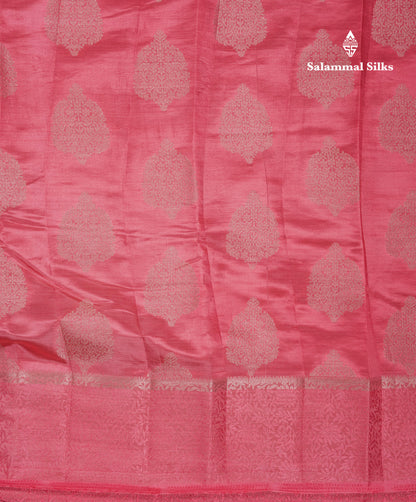 Beautiful Lavender Semi Raw Silk Saree With Fancy Border