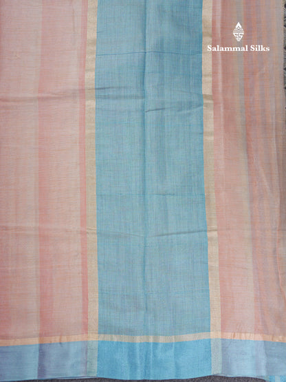 Beautiful Golden Yellow Kota Cotton Plain Tissue Fancy Saree With Sky Blue Border