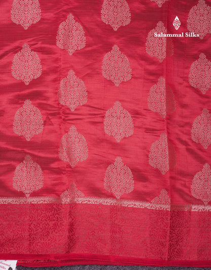 Beautiful Lavender Semi Raw Silk Saree With Fancy Border