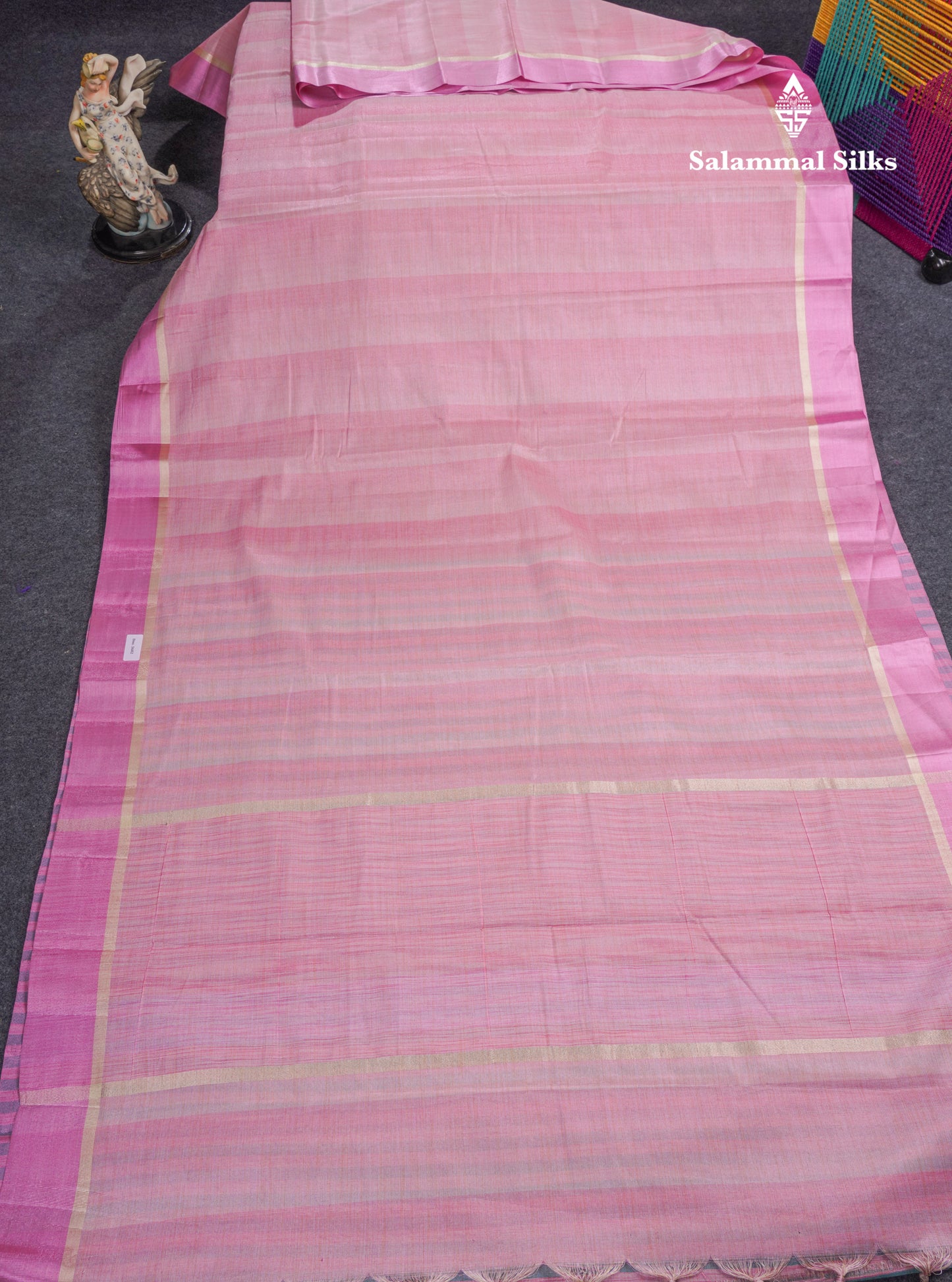 Beautiful Golden Yellow Kota Cotton Plain Tissue Fancy Saree With Sky Blue Border