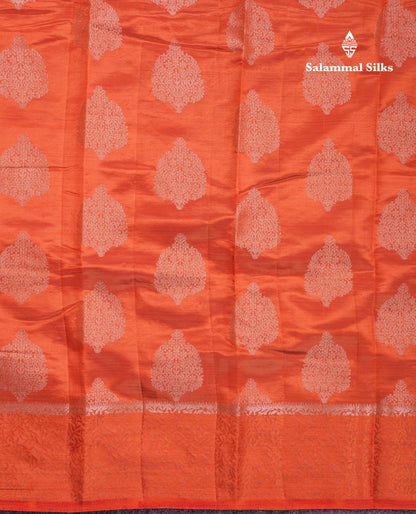 Beautiful Lavender Semi Raw Silk Saree With Fancy Border