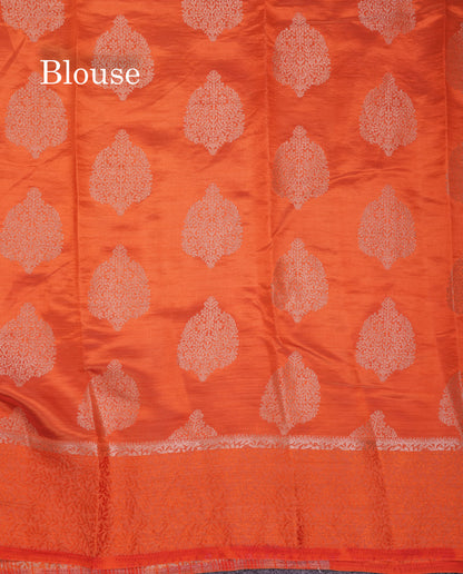 Beautiful Lavender Semi Raw Silk Saree With Fancy Border