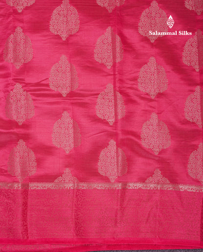 Beautiful Lavender Semi Raw Silk Saree With Fancy Border