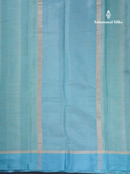 Beautiful Golden Yellow Kota Cotton Plain Tissue Fancy Saree With Sky Blue Border