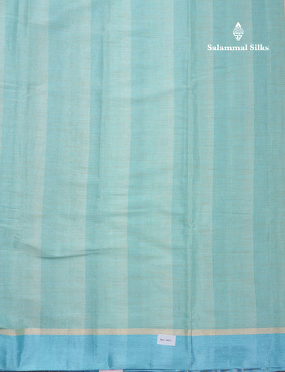 Beautiful Golden Yellow Kota Cotton Plain Tissue Fancy Saree With Sky Blue Border