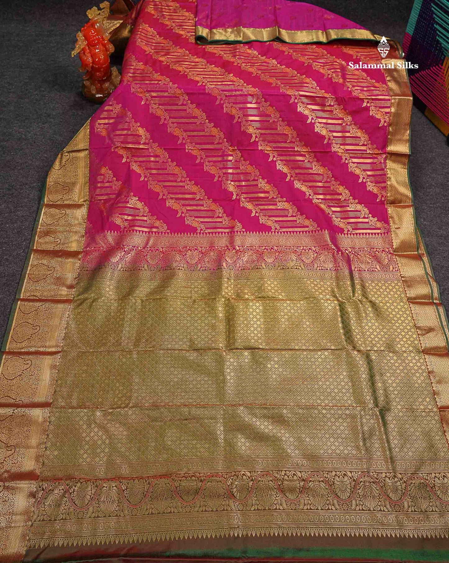 Beautiful Dual Tone Peacock Blue Semi Silk Saree With Contrast Red Traditional Evening Morning Border