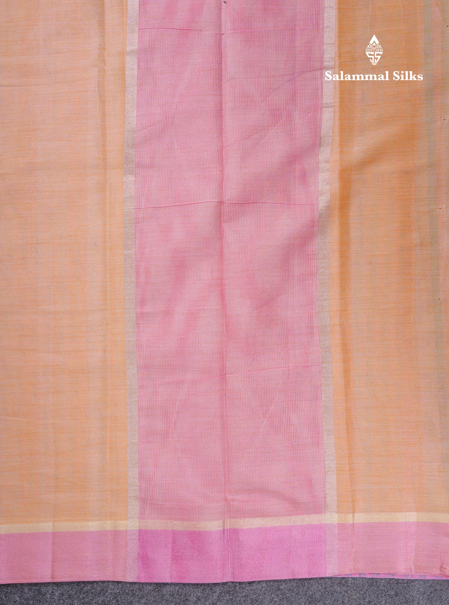 Beautiful Golden Yellow Kota Cotton Plain Tissue Fancy Saree With Sky Blue Border