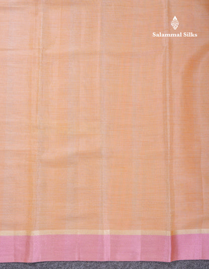 Beautiful Golden Yellow Kota Cotton Plain Tissue Fancy Saree With Sky Blue Border