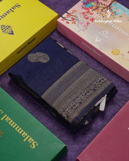 Beautiful Bottle Green Semi Georgette Saree With Fancy Border