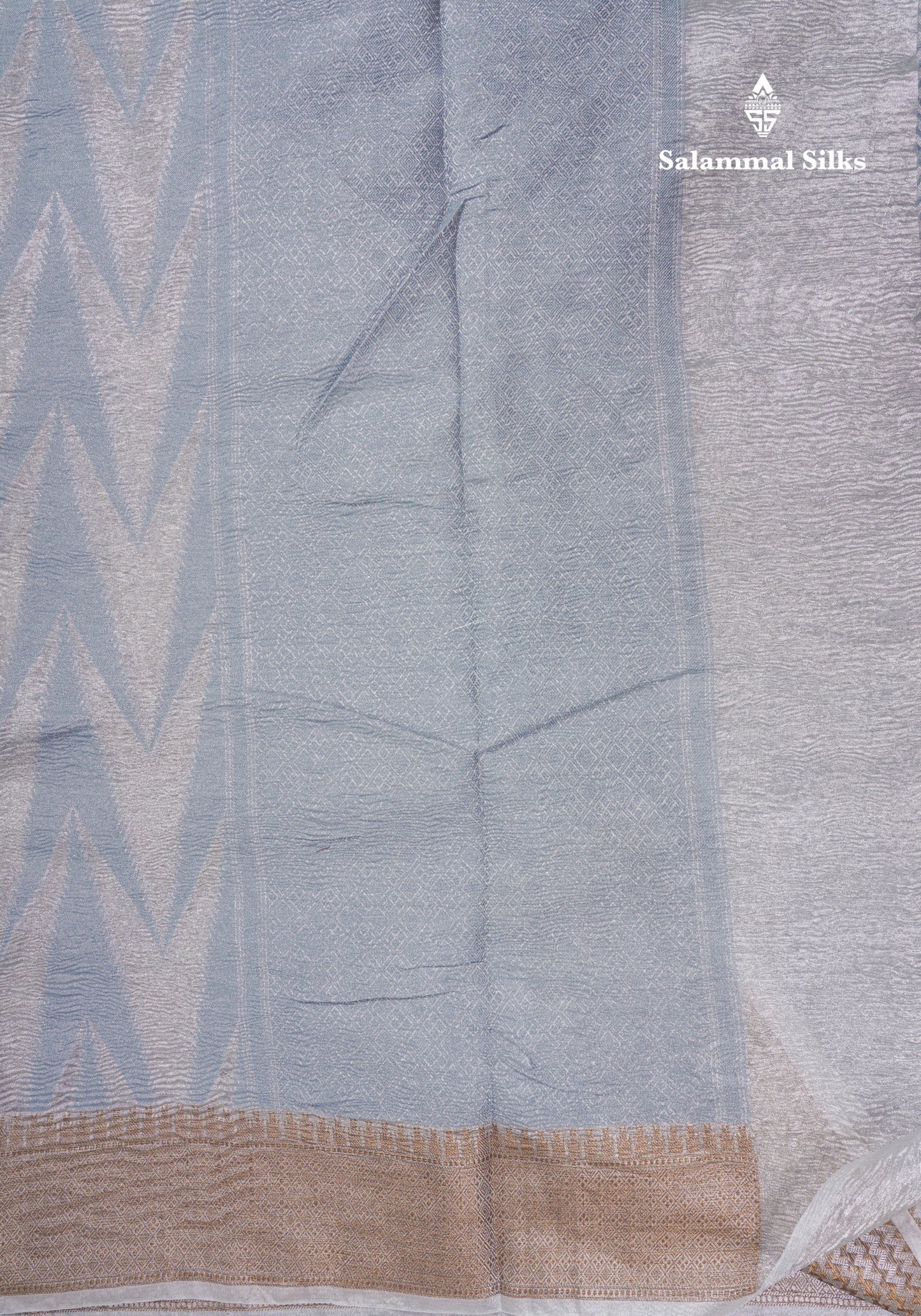 Sandal Premium Crush Fancy Saree with Traditional Border