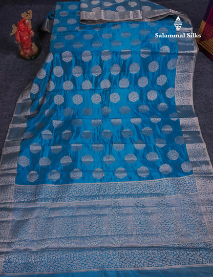 Beautiful Beige Semi Raw Silk Saree With Fancy Border