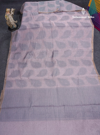 Pastel Blue Premium Crush Fancy Saree with Designer Blouse