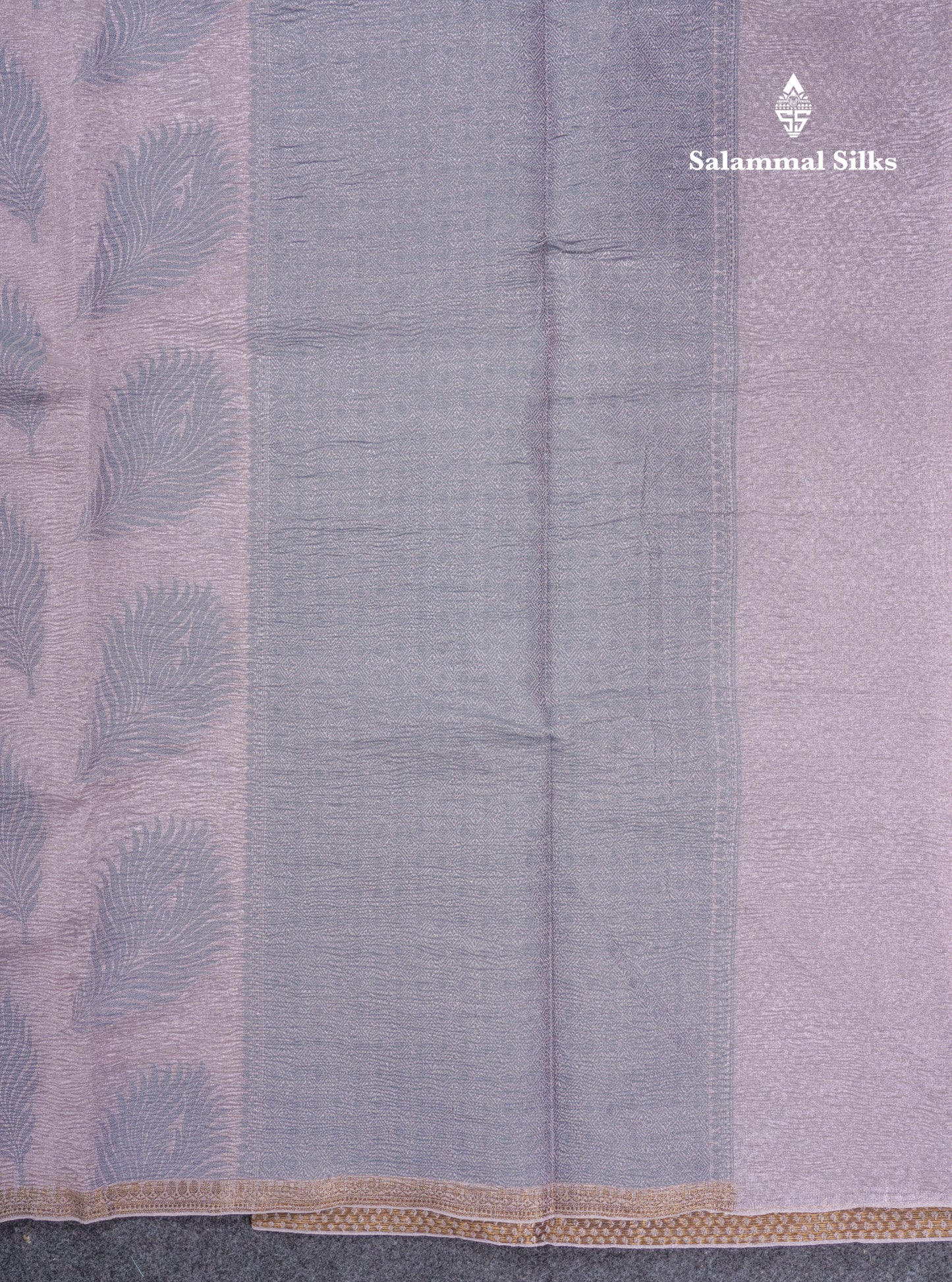 Pastel Blue Premium Crush Fancy Saree with Designer Blouse