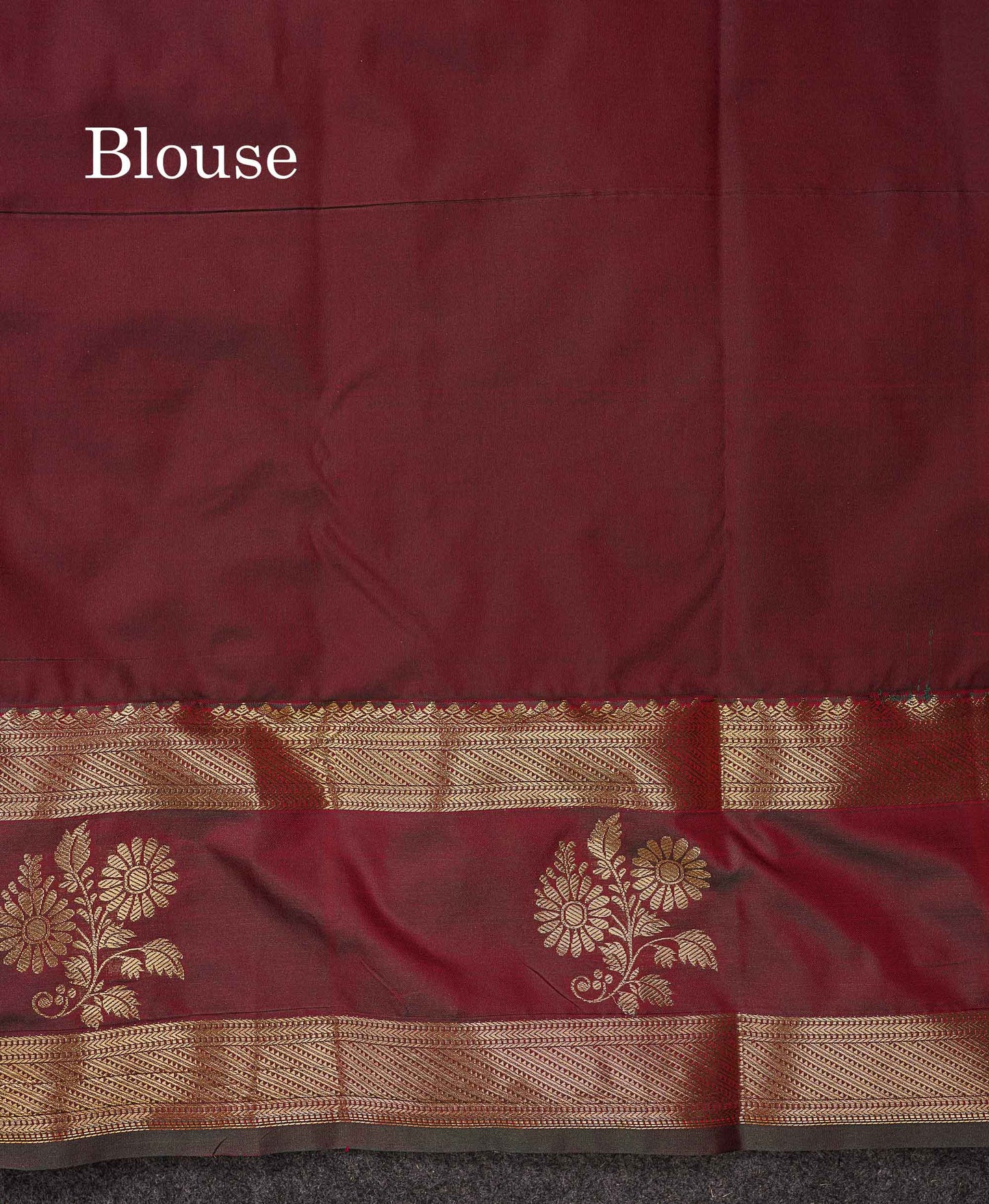 Beautiful Dark Peach Zari Line With Butta Semi Silk Saree With Contrast Dual Tone Maroon Traditional Evening Morning Gap Border