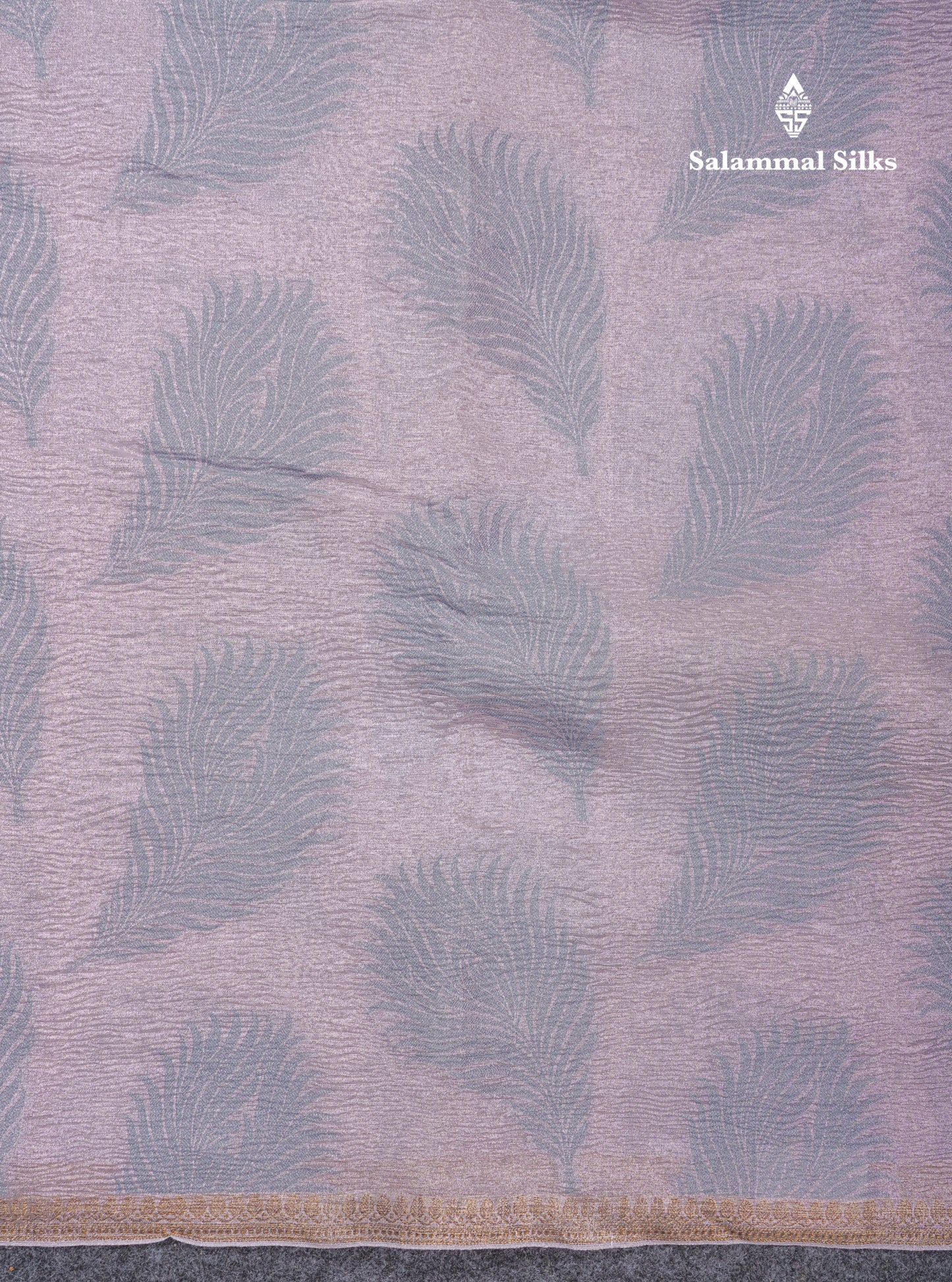 Pastel Blue Premium Crush Fancy Saree with Designer Blouse