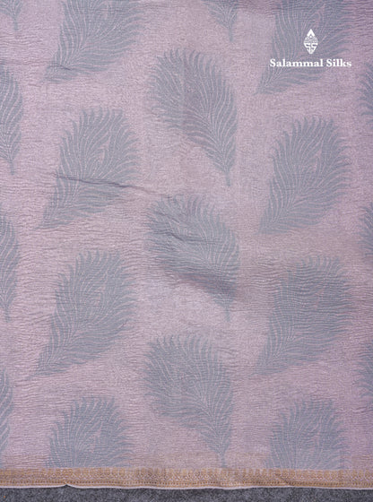 Pastel Blue Premium Crush Fancy Saree with Designer Blouse