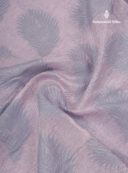 Pastel Blue Premium Crush Fancy Saree with Designer Blouse