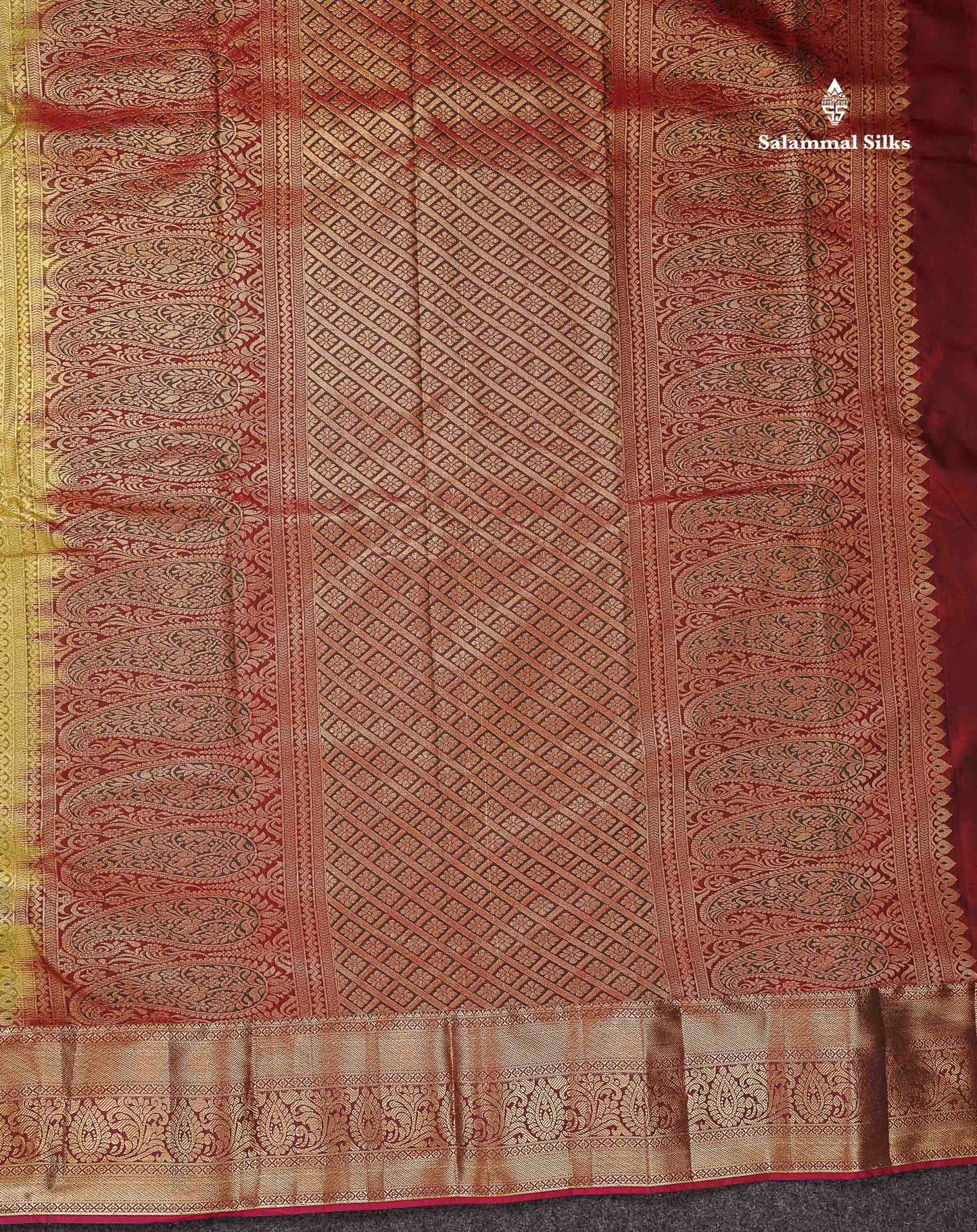 Beautiful Snuff Brown Zari Lines Semi Silk Saree With Contrast Maroon Evening Morning Border