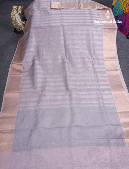 Light Pink Premium Crush Fancy Saree with Traditional Border