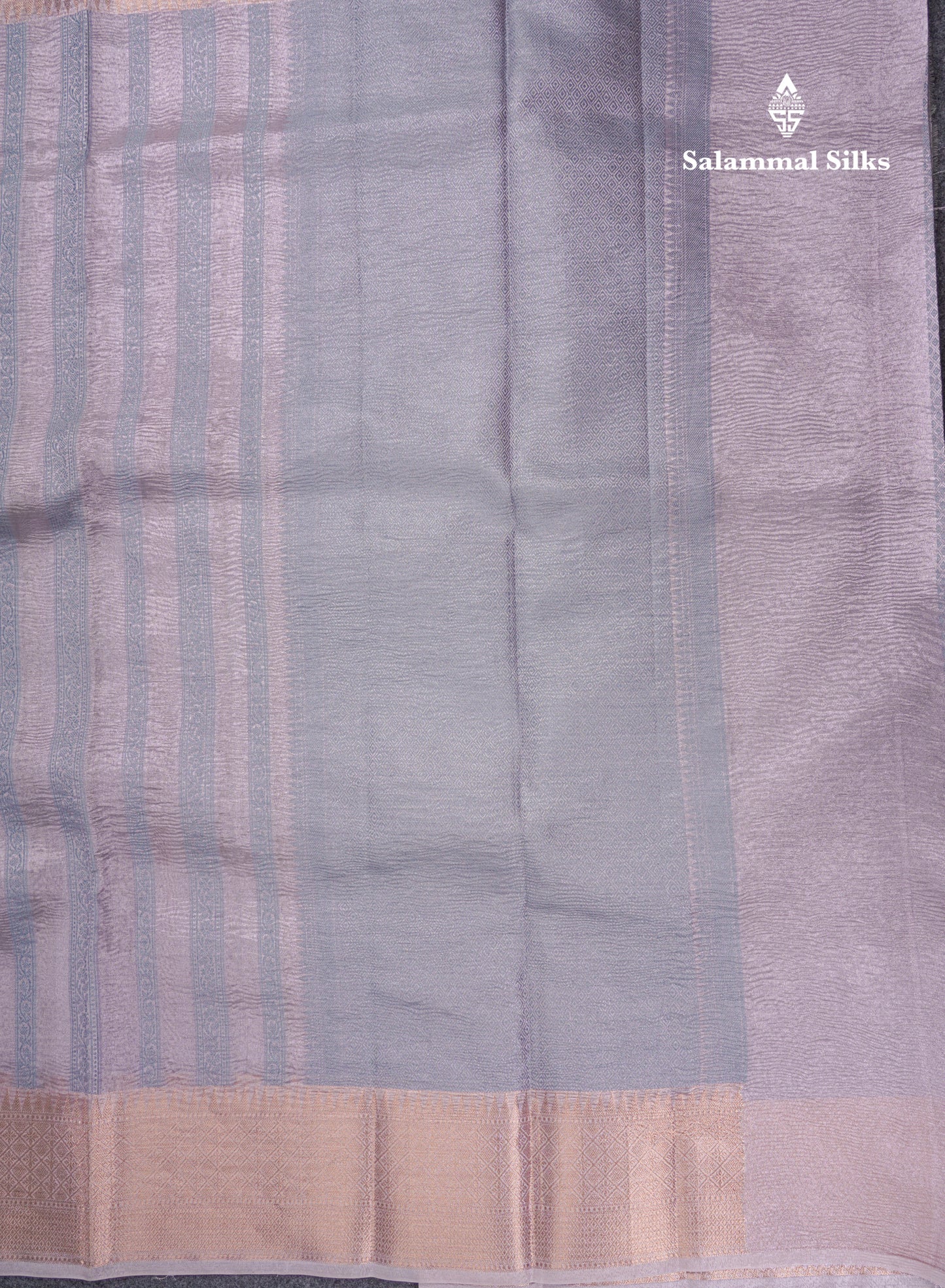 Light Pink Premium Crush Fancy Saree with Traditional Border