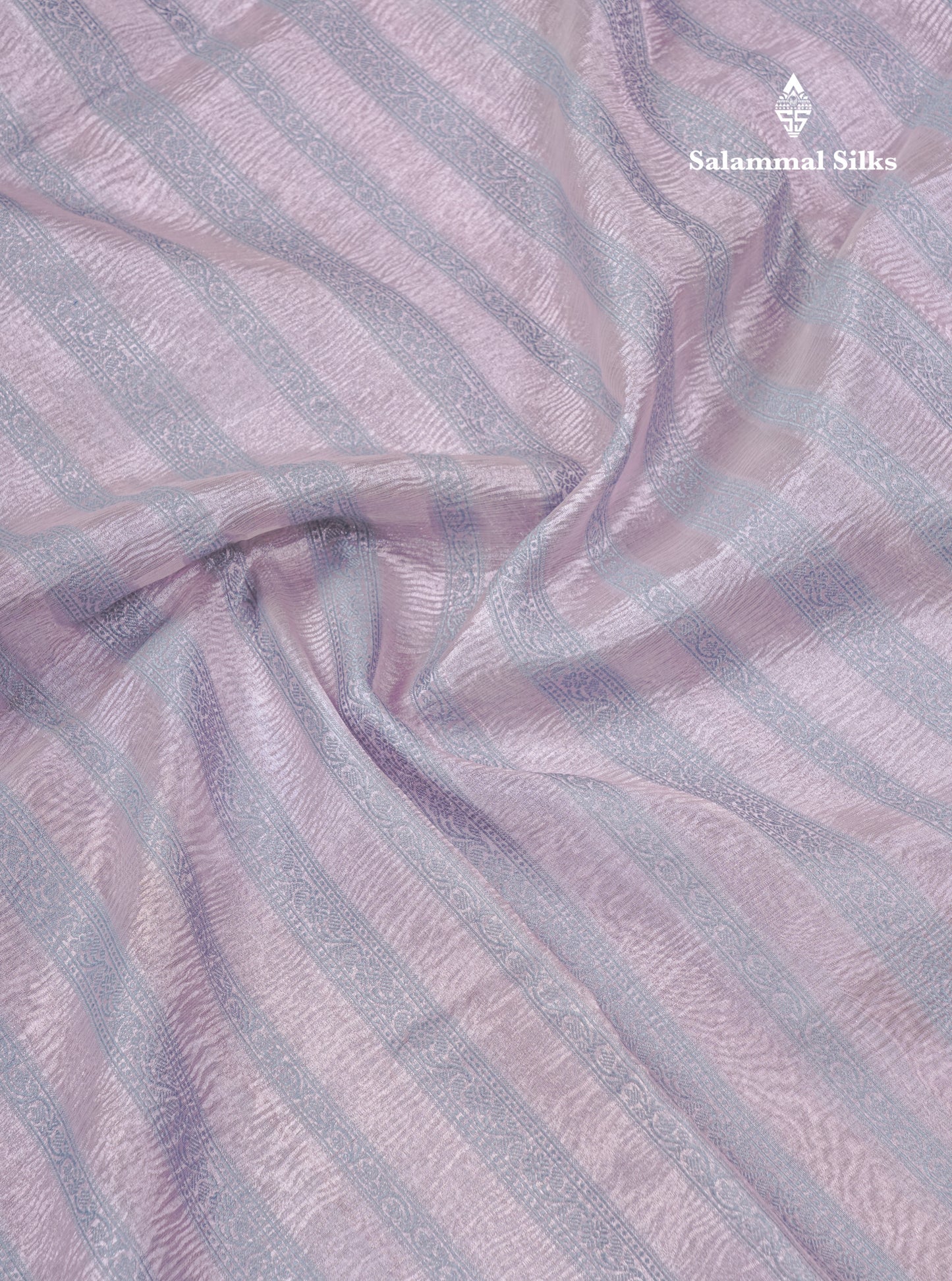 Light Pink Premium Crush Fancy Saree with Traditional Border