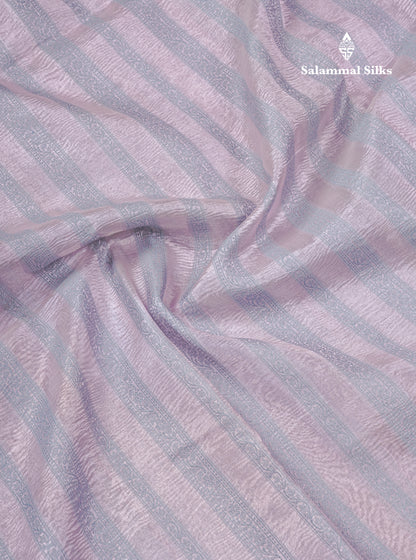 Light Pink Premium Crush Fancy Saree with Traditional Border