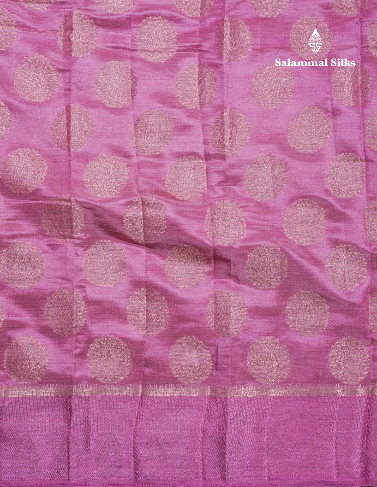 Beautiful Pink Shade Semi Raw Silk Saree With Fancy Border