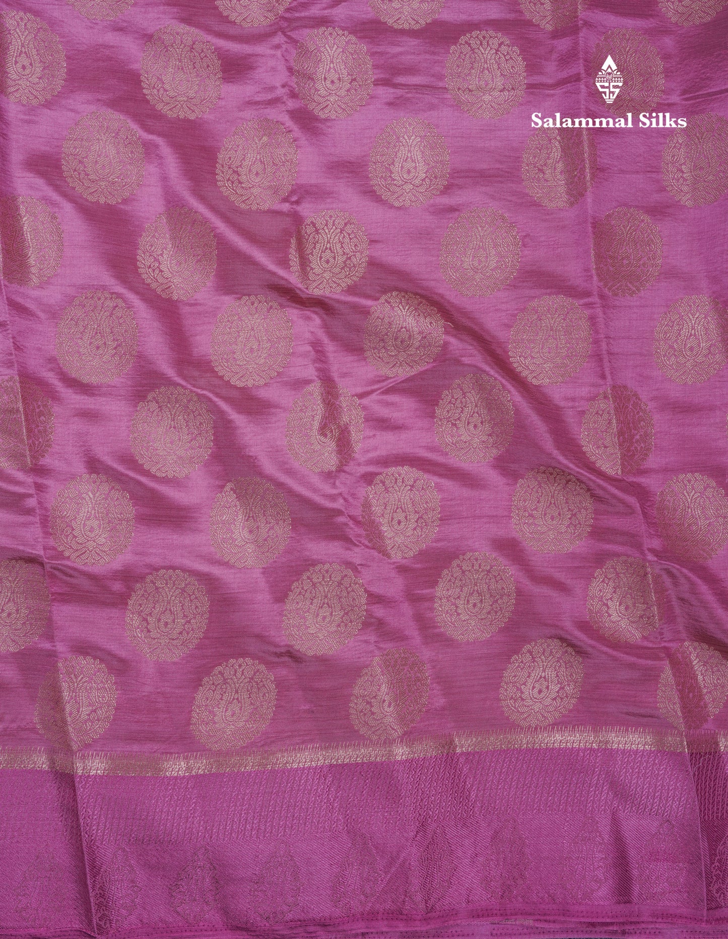 Beautiful Pink Shade Semi Raw Silk Saree With Fancy Border