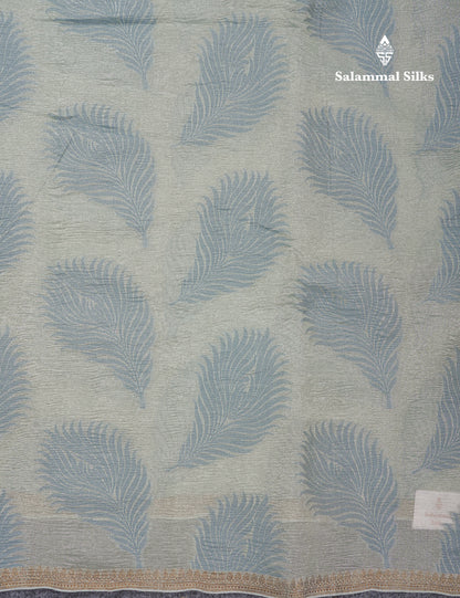 Pastel Blue Premium Crush Fancy Saree with Designer Blouse