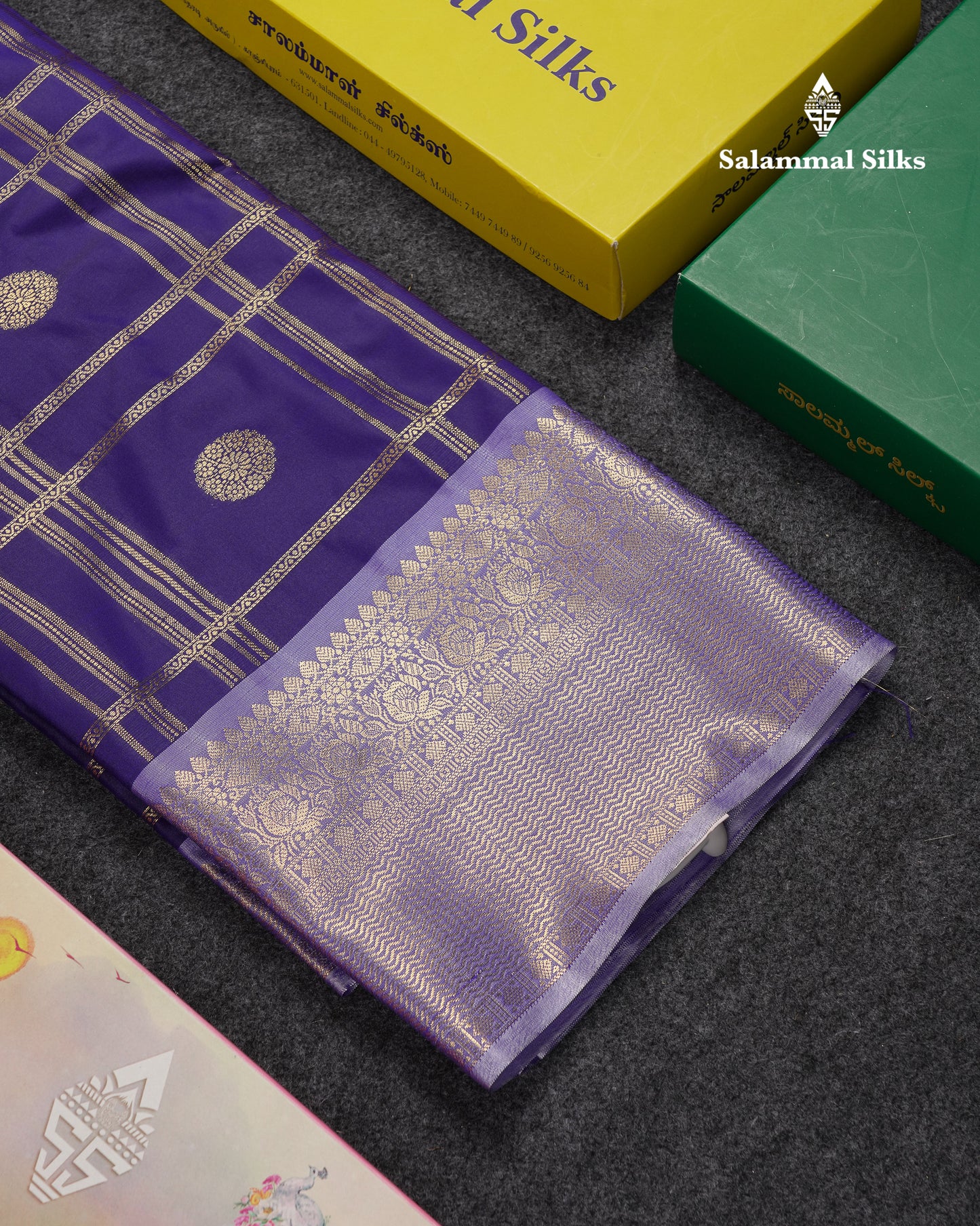 Beautiful Maroon Checks With Butta Cotton Mix Saree With Contrast Dark Peach Traditional Evening Morning Border