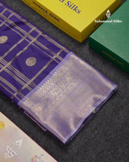 Beautiful Maroon Checks With Butta Cotton Mix Saree With Contrast Dark Peach Traditional Evening Morning Border