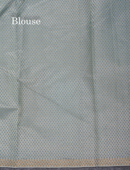 Pastel Blue Premium Crush Fancy Saree with Designer Blouse