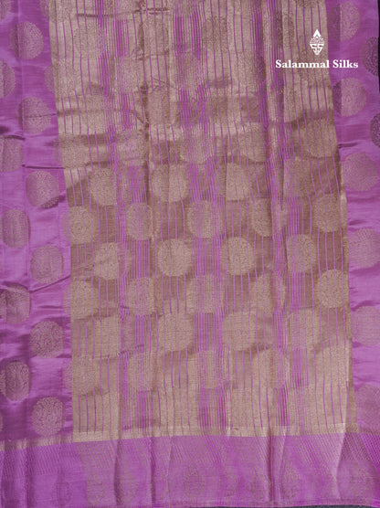 Beautiful Pink Shade Semi Raw Silk Saree With Fancy Border