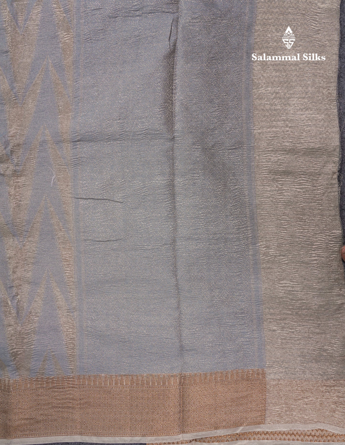 Sandal Premium Crush Fancy Saree with Traditional Border