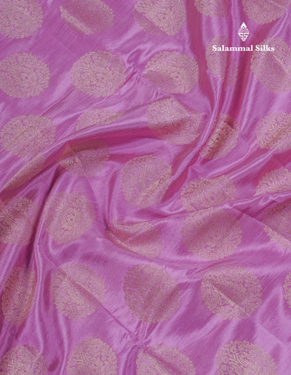 Beautiful Pink Shade Semi Raw Silk Saree With Fancy Border